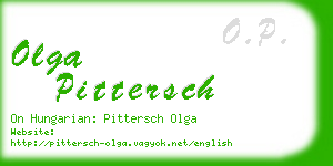 olga pittersch business card